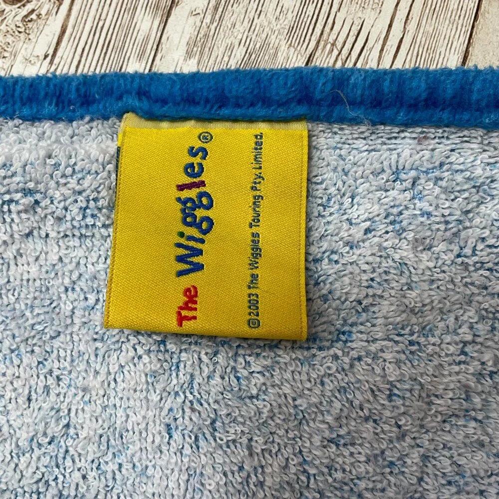 Vtg 2003 The Wiggles Children's 100% Cotton Blue Bath Towel
